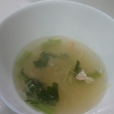 カット野菜と菜の花☆鶏肉の中華スープ